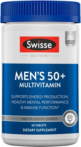 Miniatura 11 de Swisse Ultivite Multivitaminas diarias para hombres 50 vitaminas, antioxidantes y minerales + adaptógenos Energía, apoyo contra el estrés e