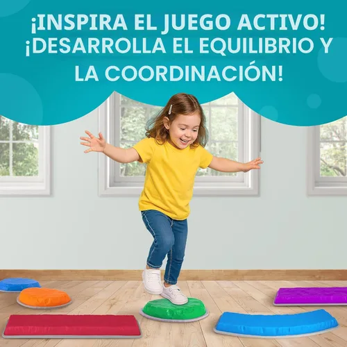 Miniatura 8 de Juego de Piedras de Equilibrio y Vigas de Equilibrio de National Geographic para Niños – Juego de 12 Piezas para Niños de 3+ con Dados de Espuma