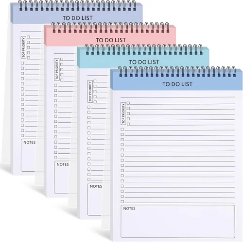 Miniatura 8 de Kisston 4 piezas de cuaderno de registro de actividades diario Libro de notas de actividades diarias 21.6 x 27.9 cm Lista de tareas diarias Cuaderno