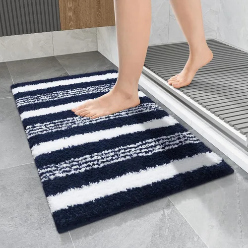 Miniatura 9 de LOCHAS Alfombras largas de baño, alfombra de baño grande de 24 x 70 pulgadas, antideslizante, absorbente, lavable, alfombra de baño de microfibra