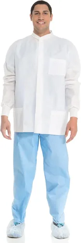 Miniatura 4 de Kimtech - Chaquetas de laboratorio con certificación A8 con puños y cuello de punto + protección adicional
