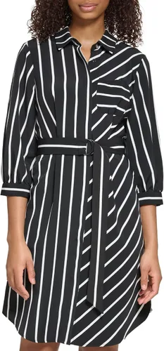 Miniatura 2 de Karl Lagerfeld Paris Vestido camisero midi a rayas para mujer