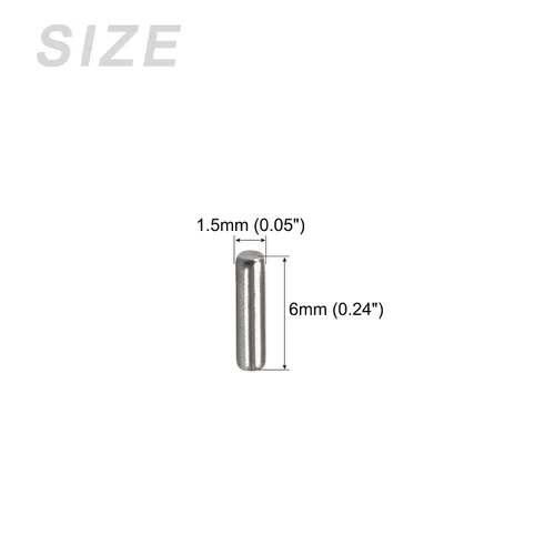Miniatura 2 de METALLIXITY Pasador de clavija (0.06 x 0.236 pulgadas), 100 unidades, clavijas de soporte de estante de acero inoxidable 304, elementos de sujeción