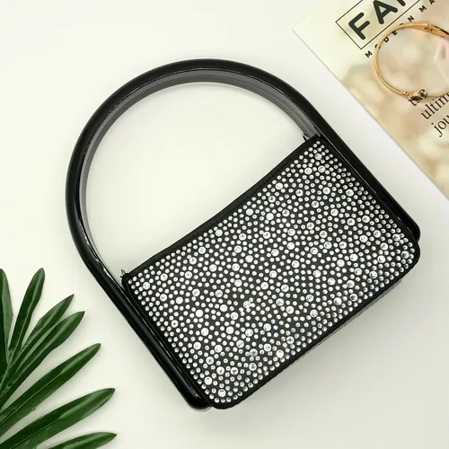 Miniatura 2 de NUSTTAL Bolso de mano acrílico para mujer, bolso de hombro de noche marmoleado para boda, cóctel, fiesta, baile de graduación