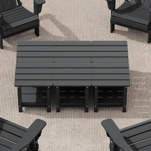 Miniatura 21 de SERWALL Mesa auxiliar Double Adirondack, Mesa auxiliar de forma rectangular, Negra