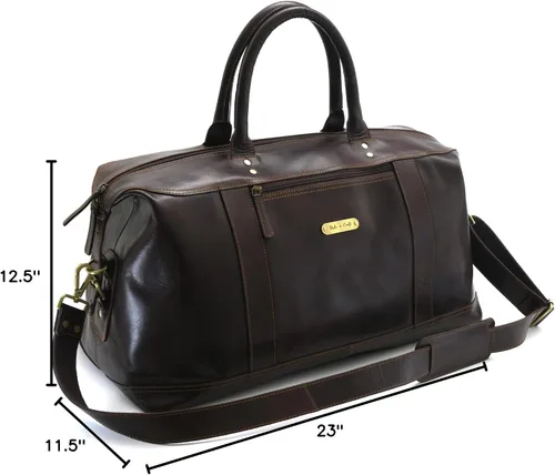 Miniatura 11 de Style N Craft Overnight, Contemporary Weekend Travel Leather Duffle Bag