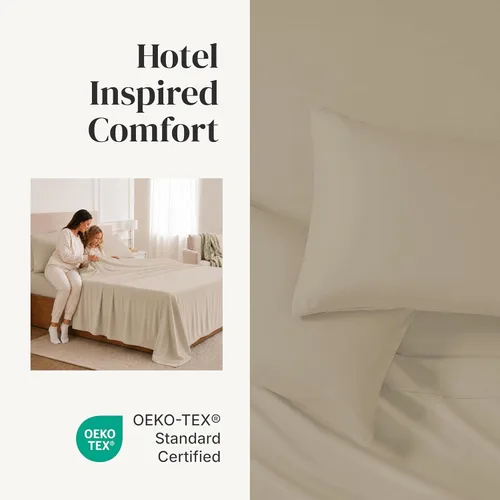 Miniatura 4 de Modern Threads Sábanas Sólidas de Microfibra Suave - Sábanas de Cama de Microfibra Lujosas - Incluye Sábana Plana, Sábana Ajustable con Bolsillos 06