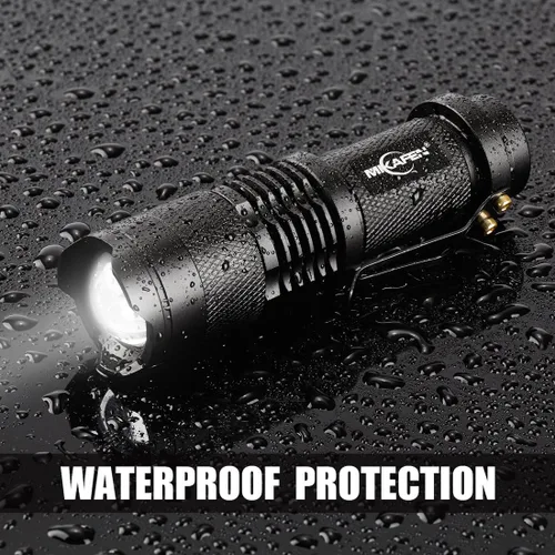 Miniatura 3 de Mini Cree Q5 - Linterna LED, 300 lúmenes, 3 velocidades (luz, luz baja, luz estroboscópica), foco ajustable, luz ampliable, DZ256, 3.00watts 5