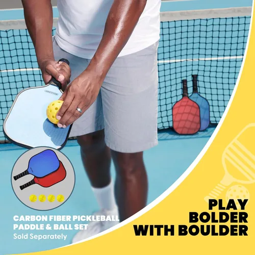 Miniatura 9 de Boulder Portable Badminton Pickleball Net - Foldable/Extendable Poles for Multiple Sports Heights (UP to 5 ft) - Ideal for Tennis, Pickleball, Negro