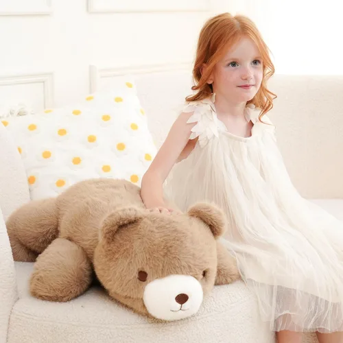 Miniatura 5 de Animales de peluche con peso, peluche de oso, peluche de oso pesado, regalos de juguete para niños y adultos, marrón, 4.5 libras, 25 pulgadas
