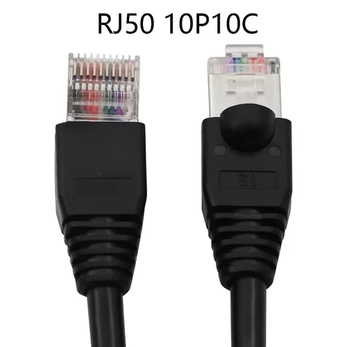 Miniatura 2 de QIANRENON Cable RJ50 10P10C Cat 5E macho a macho modular de cristal con conectores de blindaje para escanear pistolas de código, equipos