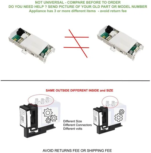 Miniatura 2 de PS1485610 COMPATIBLE CON Kenmore elite He 3t, 4t, 5t, bomba de drenaje de agua para lavadora Motor, EAP1485610 Cuchillas del impulsor incluidas