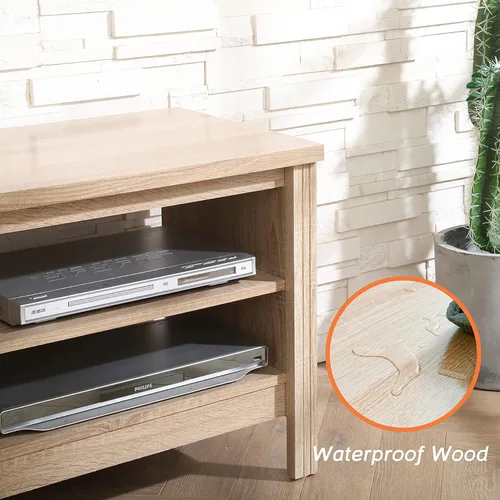 Miniatura 3 de WAMPAT Soporte de TV para 65/70/75 pulgadas, centro de entretenimiento de TV con almacenamiento, mesa consola moderna de mediados de siglo para sala