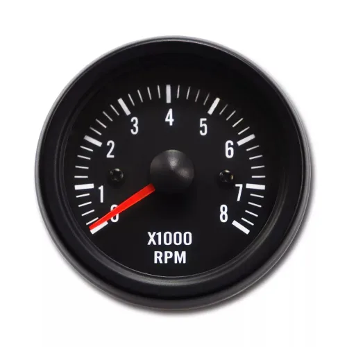 Miniatura 2 de MOTOR METER RACING 52mm 2-1/16" Universal Electrical Tacómetro de 8000 RPM para Motor de Gasolina, Dial Negro, Retroiluminación LED Blanca, Esfera
