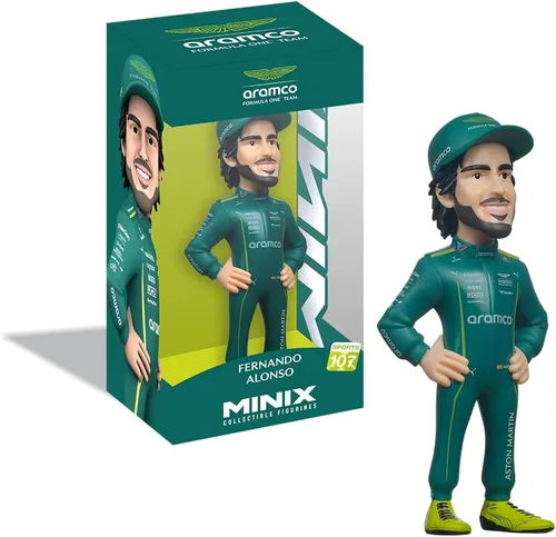 Miniatura 2 de MINIX Fernando Alonso Modelo – Figura de acción coleccionable de 4.7 in Rango de iconos deportivos Fórmula 1 para fans