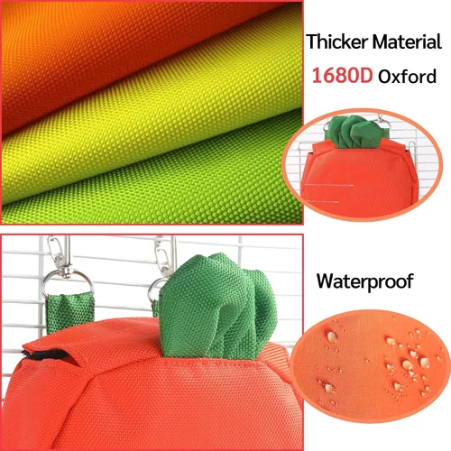 Miniatura 2 de JanYoo Dispensadores de comida para conejos, bolsa de alimentador de heno para conejillos de indias, accesorios de almacenamiento, capacidad