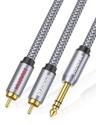 Miniatura 13 de Adaptador divisor en Y RCA 1 hembra a 2 macho RCA/Phono divisor cable estéreo Adaptador Y chapado en oro para subwoofer, TV, reproductor de CD, cine