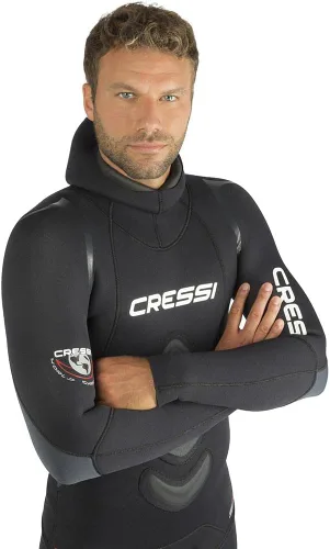 Miniatura 5 de Cressi Apnea - Traje de neopreno de pesca submarina de apnea de 2 piezas, chaqueta y pantalones, almohadilla de pecho, protección de rodilla, diseño