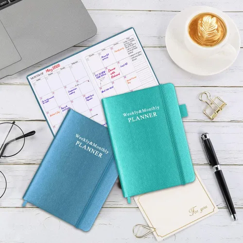 Miniatura 6 de Agenda sin fecha para cualquier año, planificador semanal y mensual y diario para rastrear objetivos, perfecto para organizar tu vida diaria, 5.85 x
