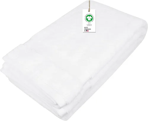 Miniatura 48 de Toallas 100% algodón orgánico de 22.93 oz/m² de felpa al tacto de secado rápido, paquete de 12 toallas de lavado de algodón orgánico, certificado
