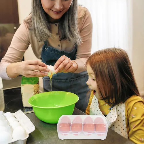 Miniatura 4 de Portador de huevos para acampar Huevos: Caja de almacenamiento de huevos de plástico Caja de almacenamiento Refrigerador Contenedor de huevos