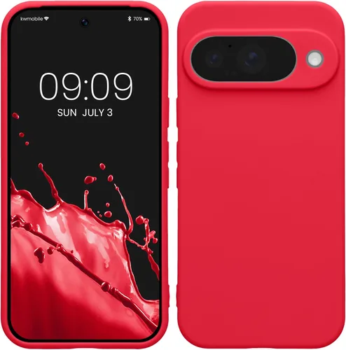 Miniatura 210 de kwmobile Funda compatible con Google Pixel 9 Pro - Funda protectora delgada de TPU para teléfono - Acabado mate suave - Negro mate