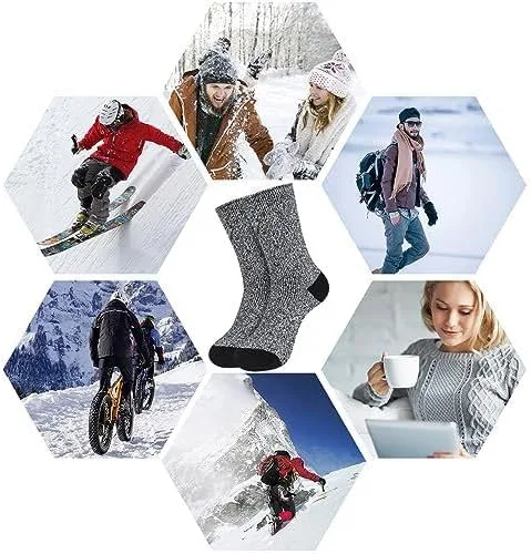 Miniatura 5 de 2-4 Pairs Thermal Socks for Men Thick Insulated Heated Socks Winter Warm Socks for Cold Weather