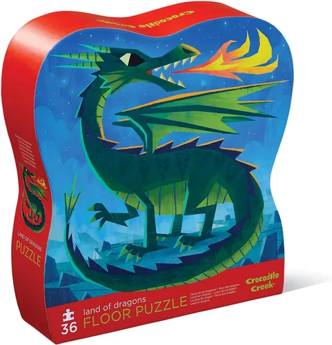 Miniatura 9 de Crocodile Creek - Rompecabezas de suelo con caja de alta resistencia para almacenamiento, Safari salvaje, Multicolor
