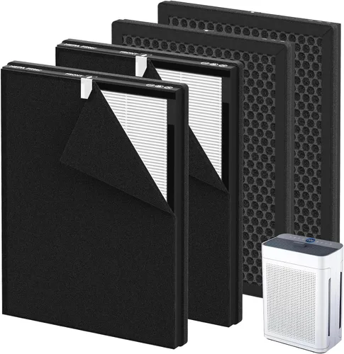 Miniatura 9 de Paquete de 2 filtros de repuesto K2 compatibles con el purificador de aire LUNINO K2, filtros de doble cara para el hogar y habitación grande
