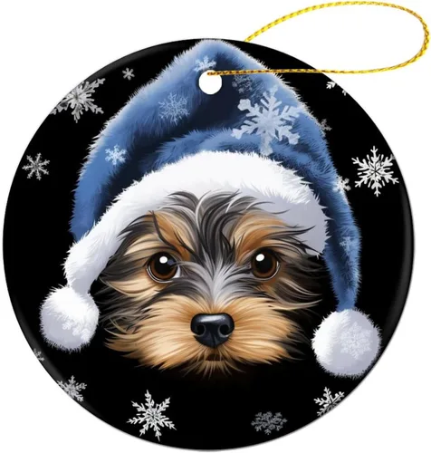 Miniatura 16 de Adorno de animales de granja, cerdo, adornos para árbol de Navidad, animales de granja para niños y niñas, decoración redonda de cerámica