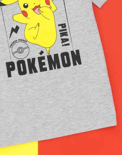 Miniatura 6 de Pokemon Camisetas para Niños Gris Verde O Negro Top Pikachu Squirtle Bulbasaur Charmander