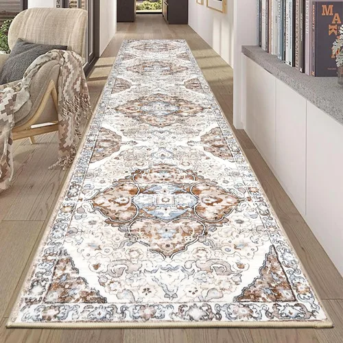 Miniatura 127 de HEBE Alfombra Pasillo 2'x10' Lavable Vintage Desgastada Alfombras de Área Antideslizante Alfombra de Lavandería Boho Alfombras de Piso para Pasillos