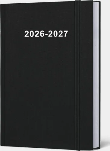 Agenda 2026 – Agenda semanal y mensual de enero de 2026 a diciembre de 2026, agenda 2026 de 5.8 x 8.3 pulgadas con bolsillo interior, banda