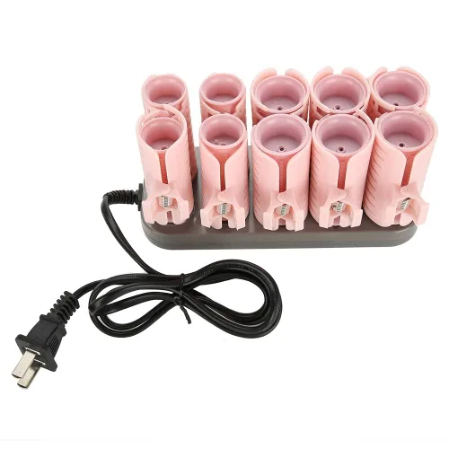 Miniatura 4 de Rodillos calientes compactos de calor instantáneo, fijadores de cabello, rizadores de pelo para cabello largo y corto, 10 unidades profesional