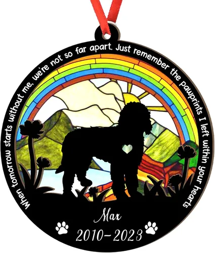 Miniatura 18 de Adorno personalizado para atrapasoles de sabueso afgano, adorno de Navidad de sabueso afgano, regalo para perro amante, sabueso afgano conmemorativo