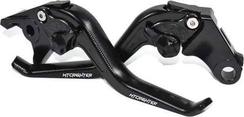 Fishbone Pattern Short Brake Clutch Lever Set Compatible with Yamaha Fazer FZ-1 FZ-8 FZ-6 FZ-6R FZS60, CNC Aluminum Alloy Made (Black)