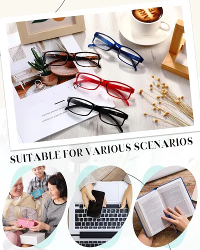 Miniatura 4 de Umigy Paquete de 24 lentes de lectura a granel, lentes de lectura para hombres y mujeres, lentes de lectura, lentes de lectura, lentes ligeros