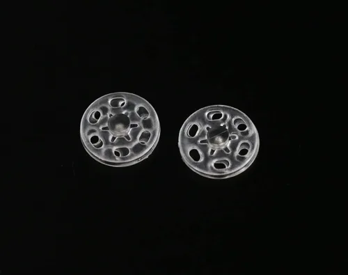 Miniatura 2 de GANSSIA Botones a presión de plástico transparente de 0.276 in (0.27 pulgadas) para coser prendas de vestir, botones de color transparente, paquete