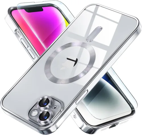 Miniatura 104 de Misea Funda magnética para iPhone 14 compatible con MagSafe [nunca amarillenta] [protección contra caídas de grado militar] protector completo