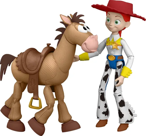 Miniatura 2 de Mattel Disney and Pixar Toy Story 5 - Figuras de acción de 7 pulgadas, 2 unidades, Jessie & Bullseye, sombrero de vaquero extraíble