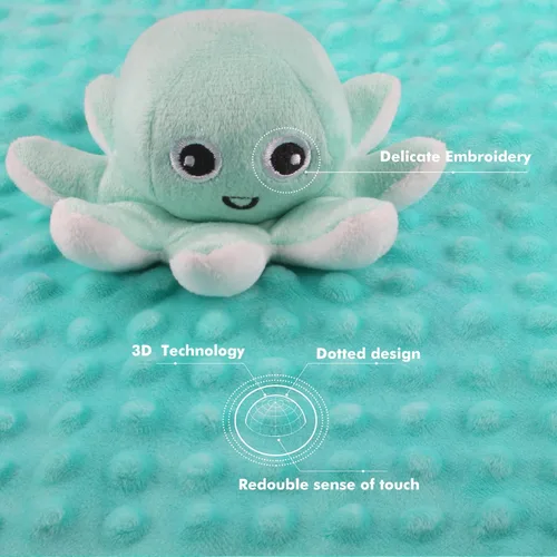 Miniatura 3 de Manta de seguridad para bebé, Loveys para bebés, juguete de peluche de pulpo, regalo de animales de peluche para niñas y niños recién nacidos Pulpo