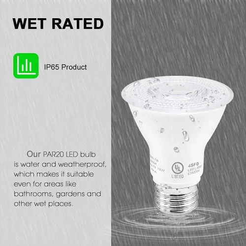 Miniatura 5 de PAR20 Bombillas LED con certificación UL, bombilla regulable, foco de 7 vatios (equivalente a 60 W), base E26, bombillas reflectoras blanco luz