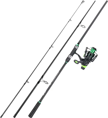 Miniatura 2 de Sougayilang Combo de caña de pescar Surf IM8 de carbono, 3 piezas de caña giratoria de viaje con carrete giratorio de tamaño 4000
