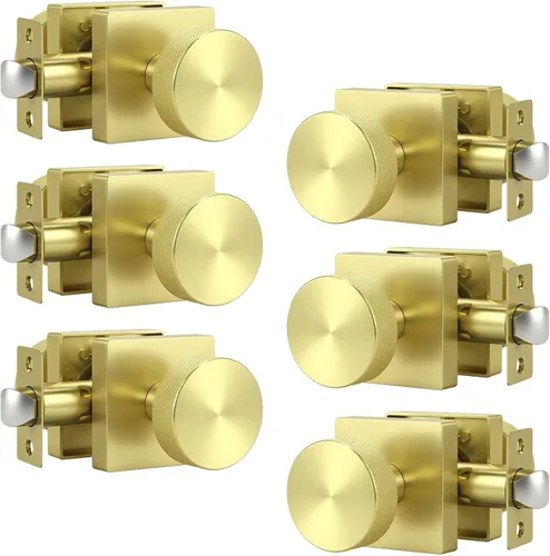 Miniatura 31 de Knobonly Paquete de 6 pomos de puerta negros para dormitorio y baño, pomos de puerta de privacidad interiores con cerradura, pomos de puerta