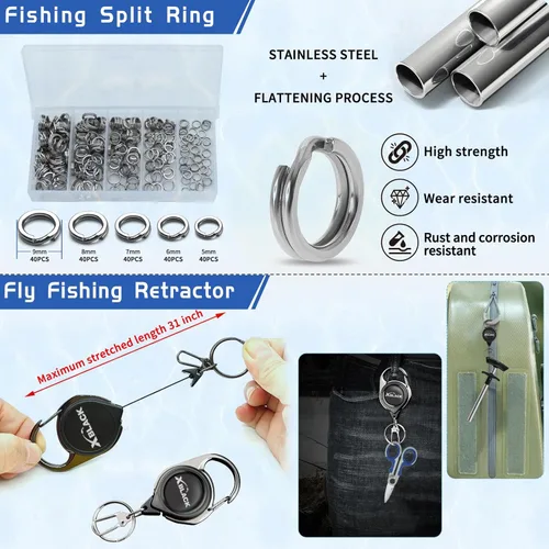 Miniatura 3 de XBLACK Kit de herramientas de pesca, alicates de pesca, pinza de pescado, báscula de pesca, herramientas de agarre de pescado, equipo de pesca