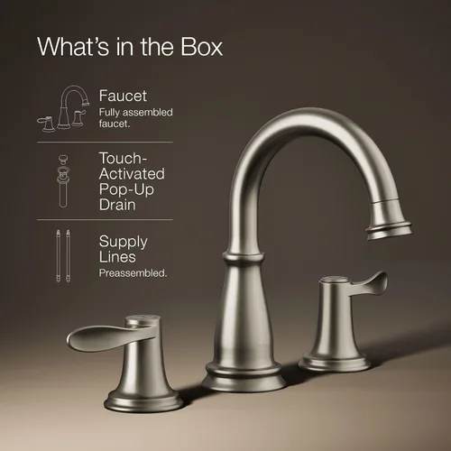 Miniatura 13 de Kohler 27380-4-BN BELLERA® - Grifo para lavabo de baño, 1.2 GPM, níquel cepillado vibrante Vibrant Brushed Nickel