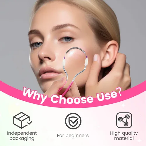 Miniatura 3 de 2 unidades de removedor de vello facial manual, depiladora portátil de acero inoxidable con cuentas, removedor de vello facial suave para mujeres