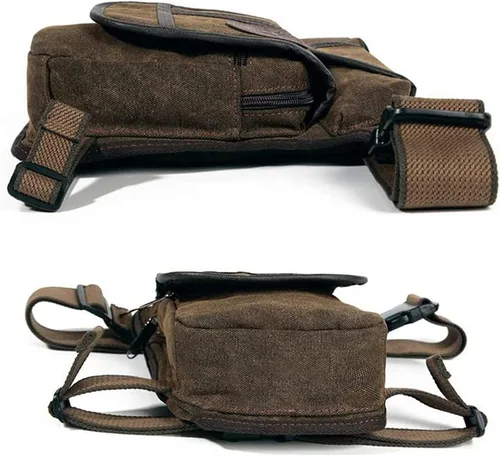 Miniatura 7 de Riñonera de cintura para hombres y mujeres, 00-café, Casual