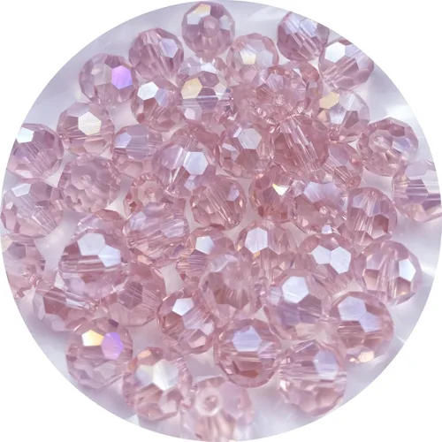 Miniatura 17 de Cuentas de cristal de vidrio 400 piezas 4mm cuentas facetadas redondas de vidrio espaciadoras para hacer joyas, pulseras, aretes, collares, Rosa