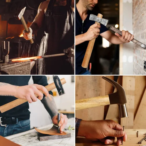Miniatura 6 de GNIEMCKIN Mango de martillo de madera, paquete de 7 mangos de martillo de repuesto, fácil de instalar, duradero, conveniente y seguro de usar, mango